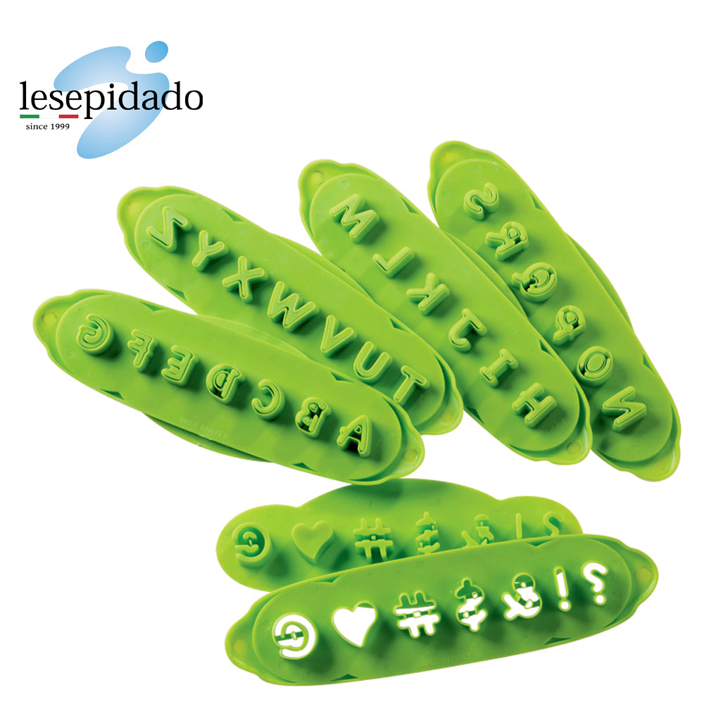 Set 5 pz Stampi + Espulsore Lettere piccole