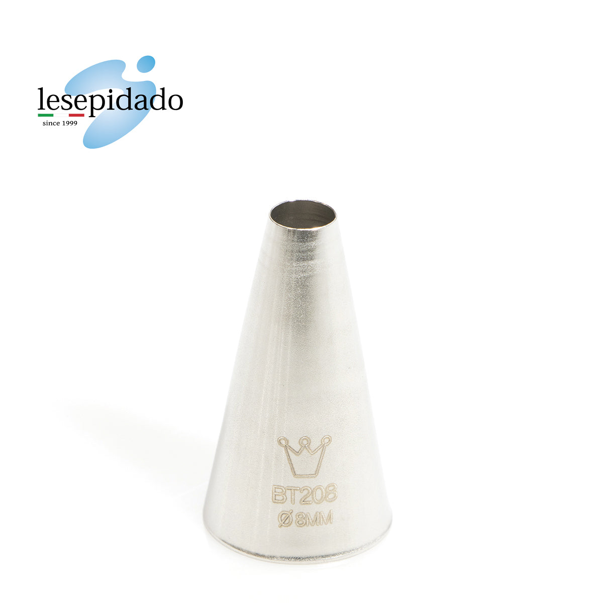 Bocchetta per Sac à Poche Inox Tonda diam. 25 h 45mm, foro ø 8mm 5 pz