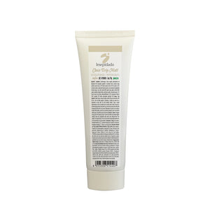 Tube blanc avec étiquette beige Choco Drip Top Chock avec liste des ingrédients imprimée en noir et code-barres
