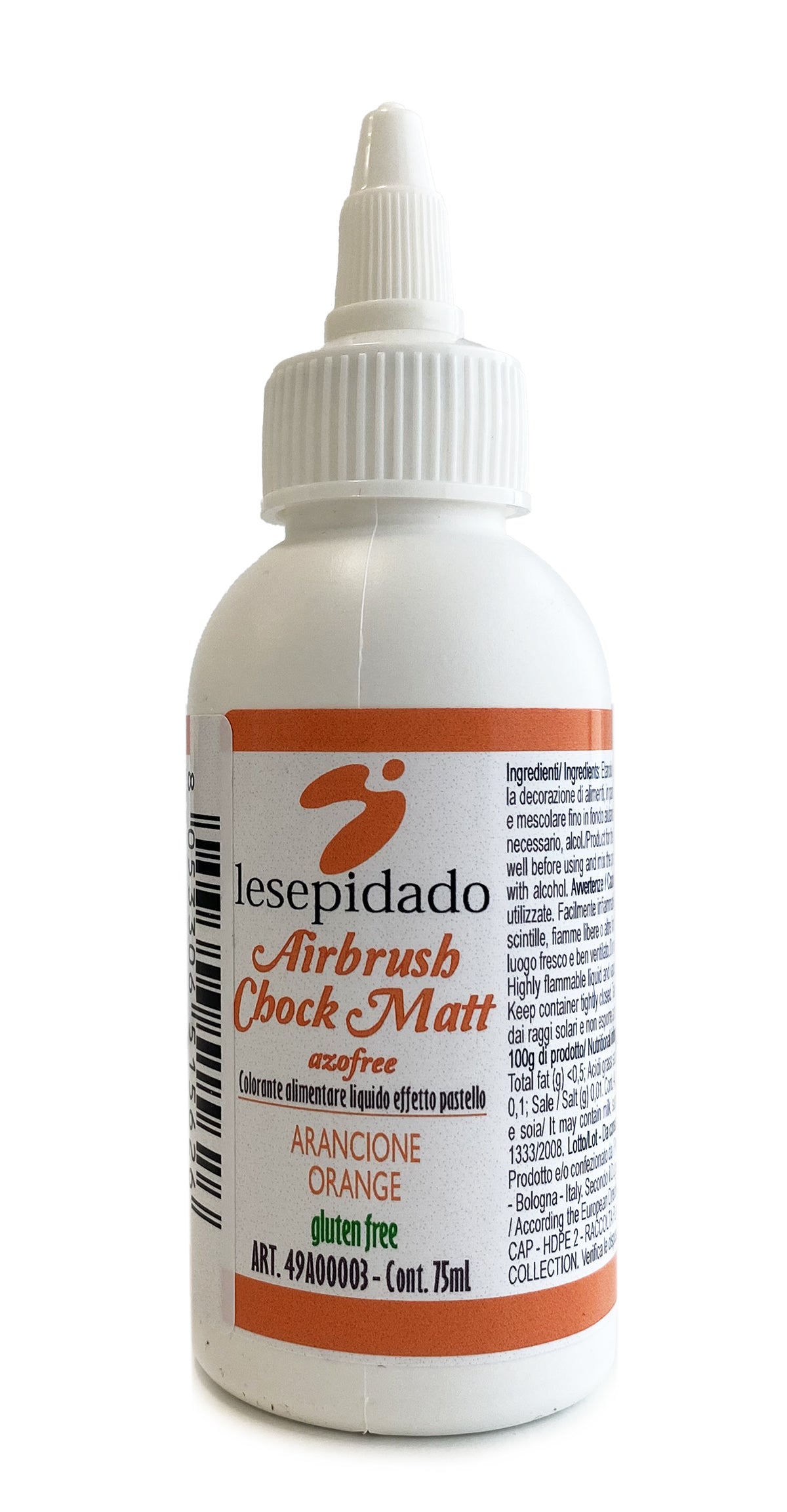 Colorante alimentare Pastello Arancione per aerografo a base alcol 75ml