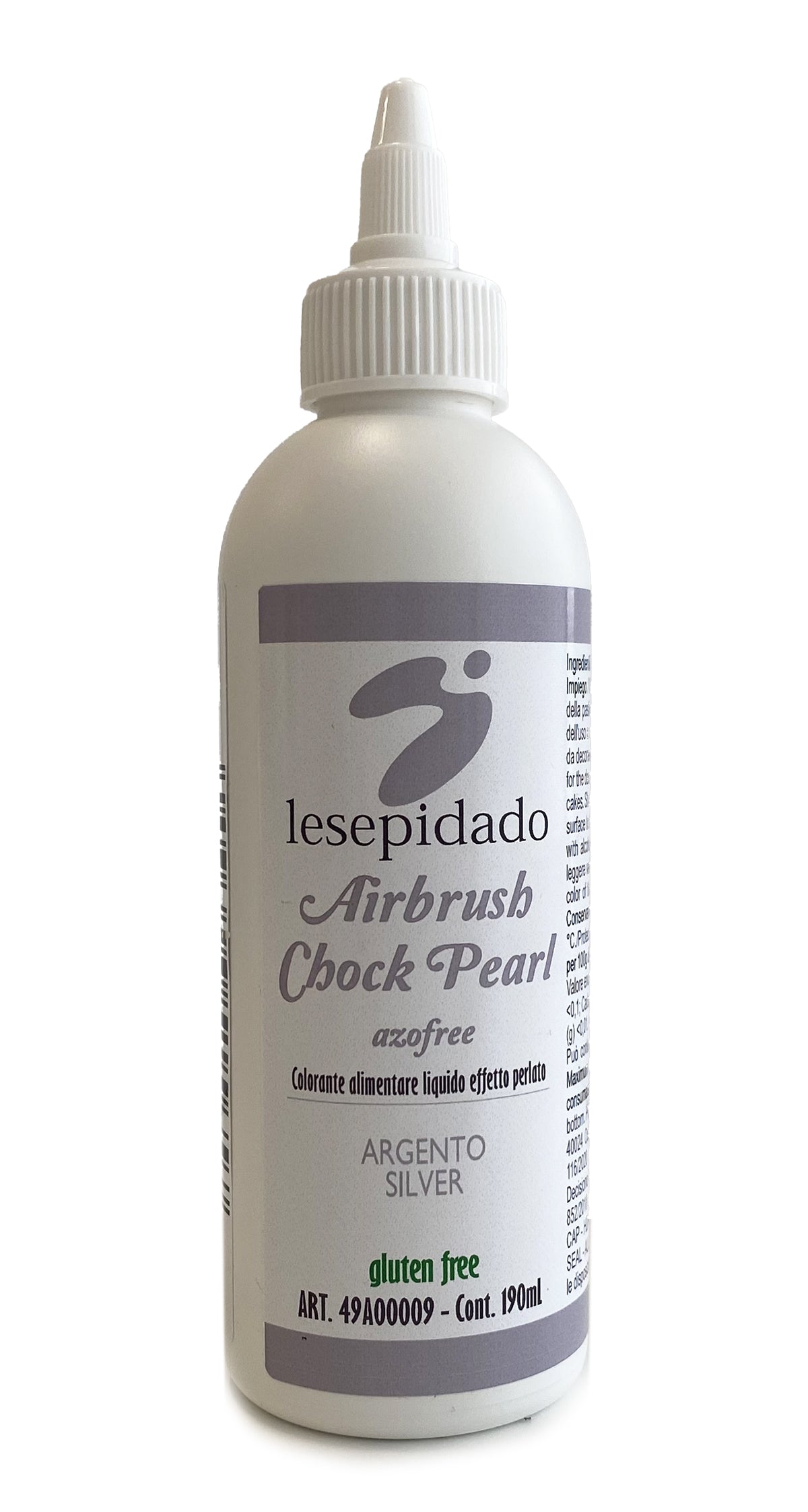 Colorante alimentare Perlato Argento per Aerografo a base alcol 190ml