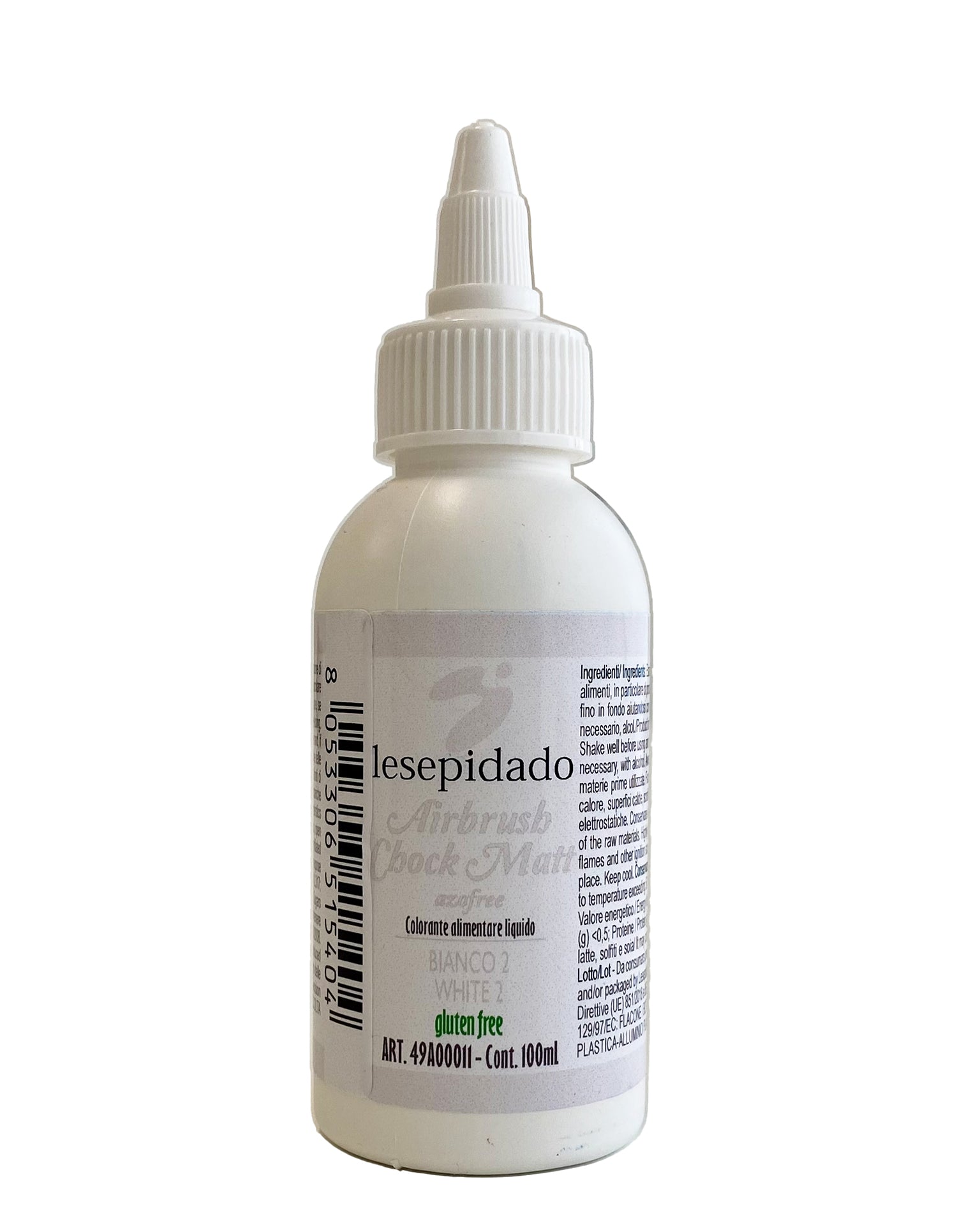 Colorante alimentare Pastello Bianco per Aerografo a base alcol 100ml