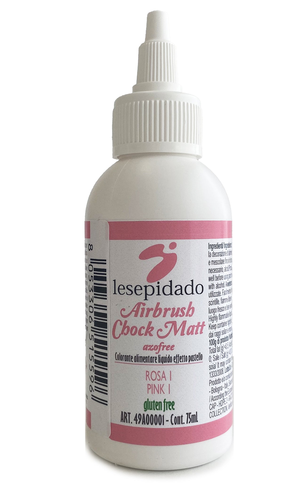 Colorante alimentare Pastello Rosa per aerografo a base alcol 75ml