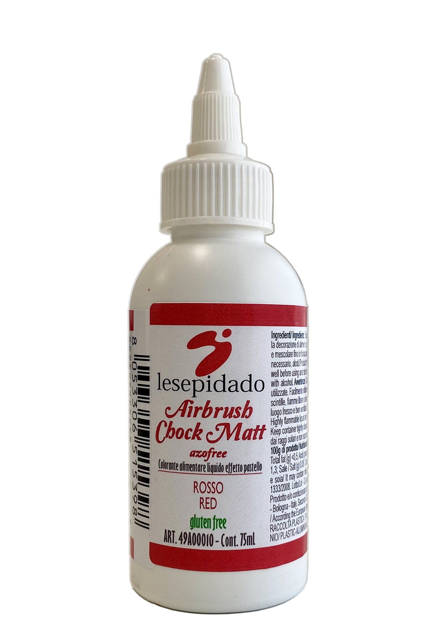 Colorante alimentare Pastello Rosso per aerografo a base alcol 75ml