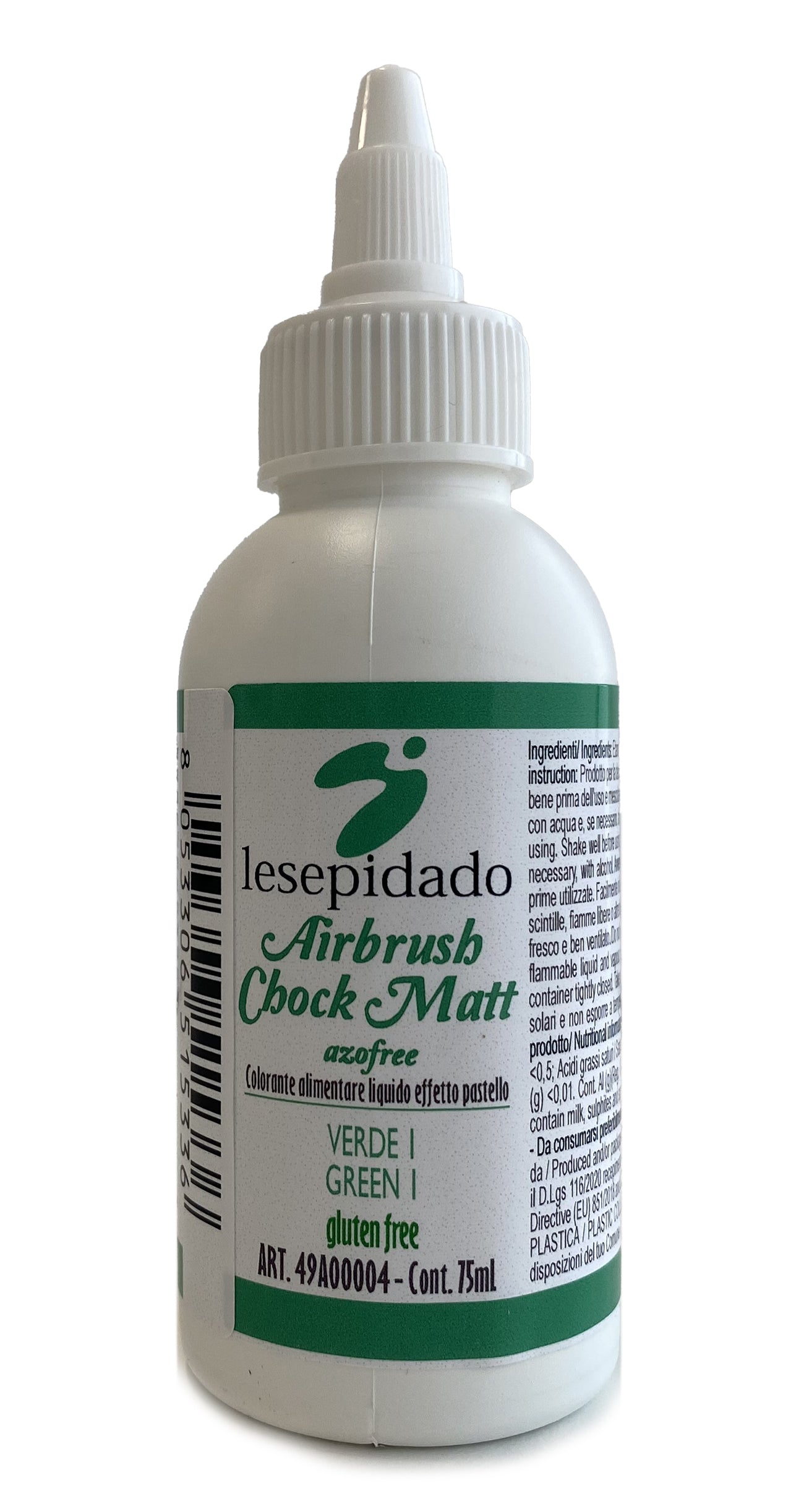Colorante alimentare Pastello Verde per aerografo a base alcol 75ml