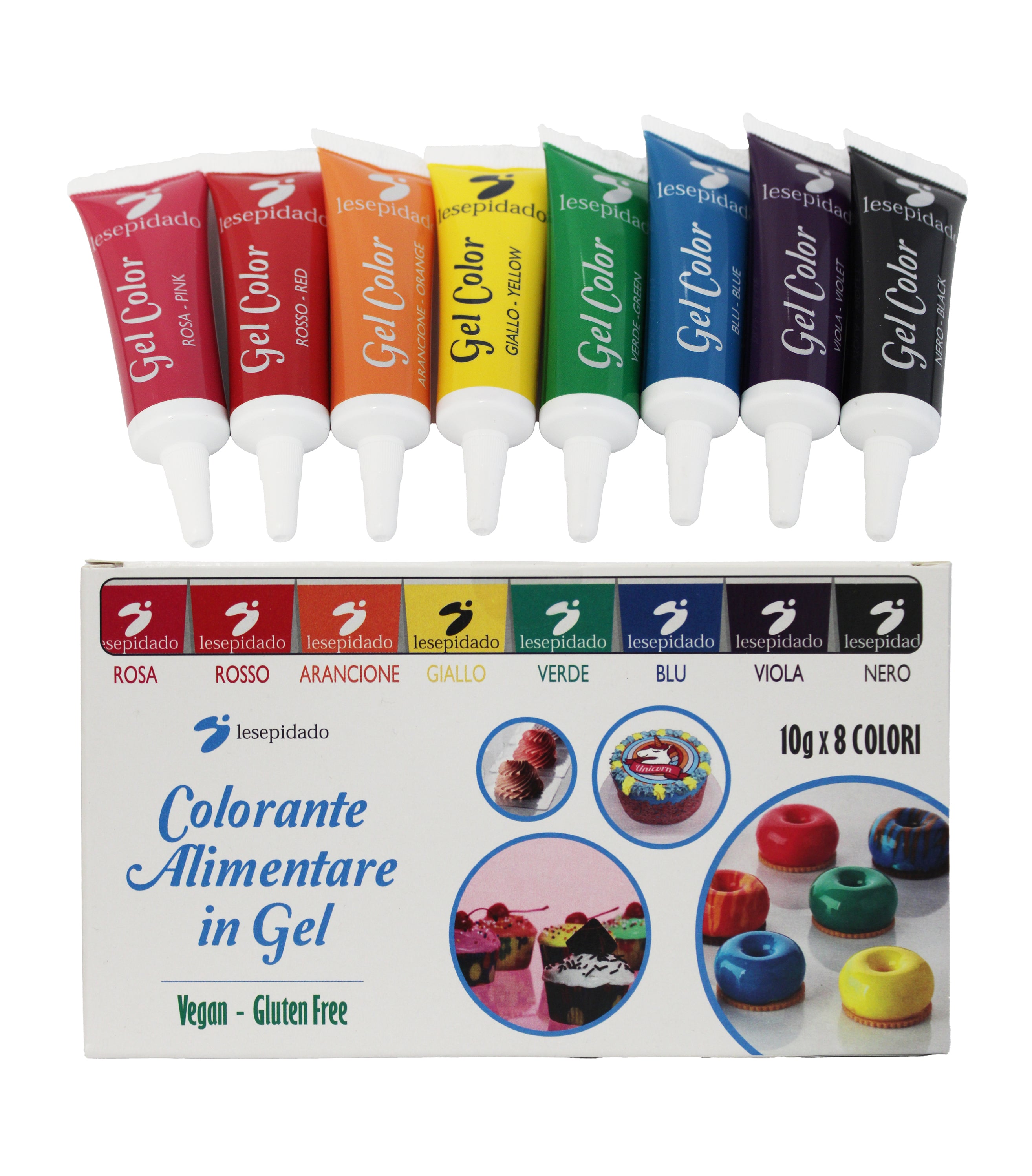 Kit Gel Color Tubetti 8 pz 10gr