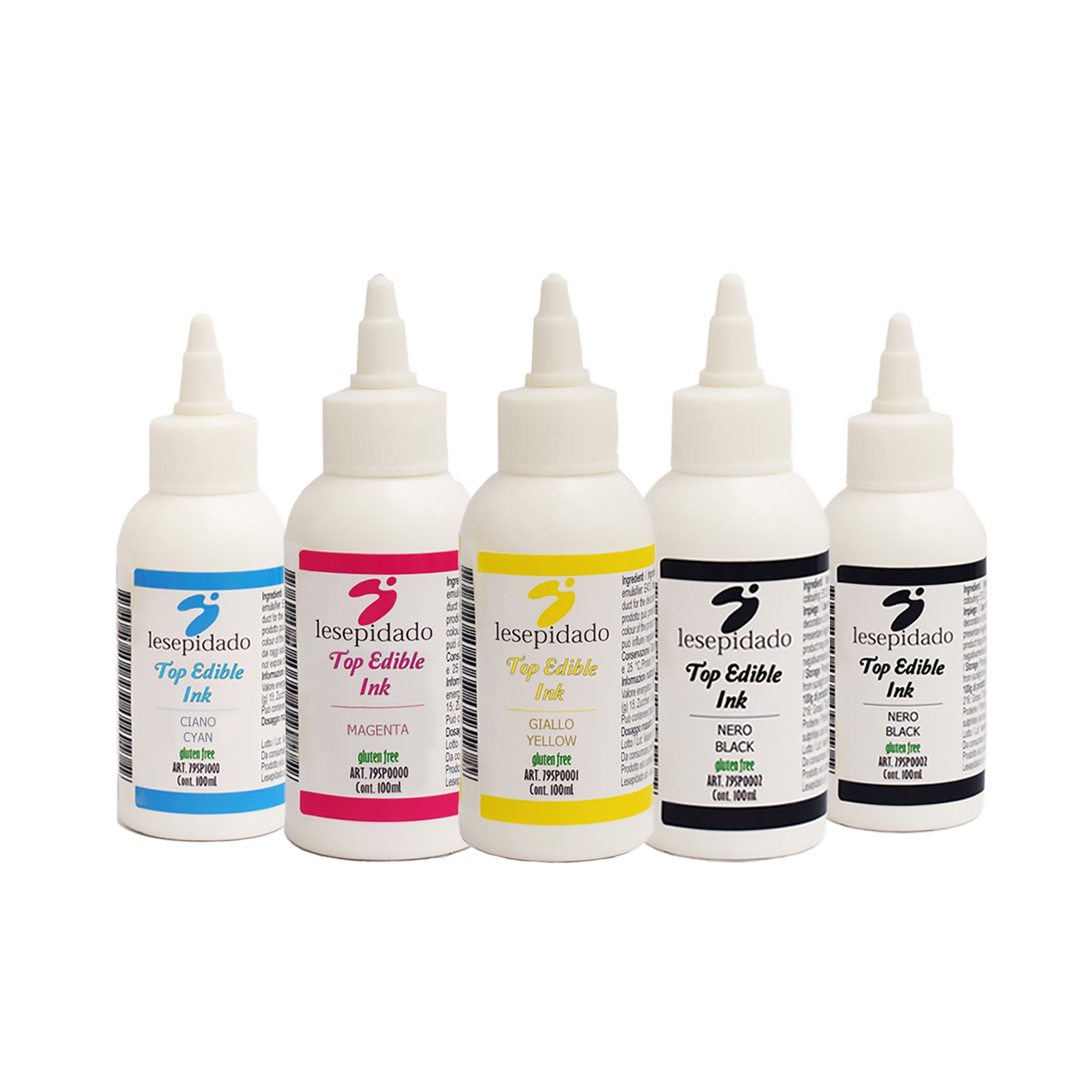 Kit di 5 inchiostri alimentari da 100 ml per stampanti alimentari Epson