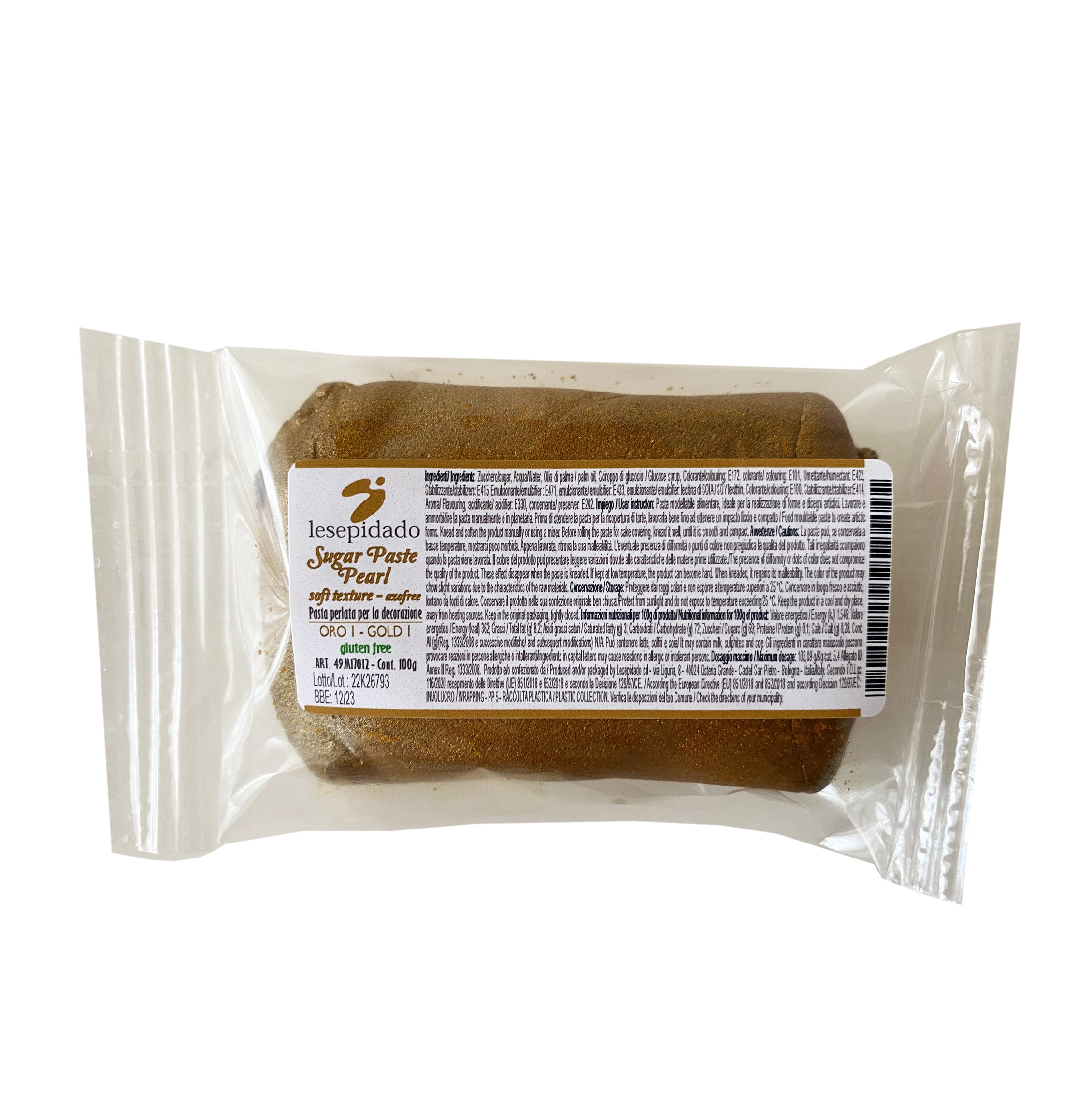 Pasta di zucchero Soft Texture Oro 100g